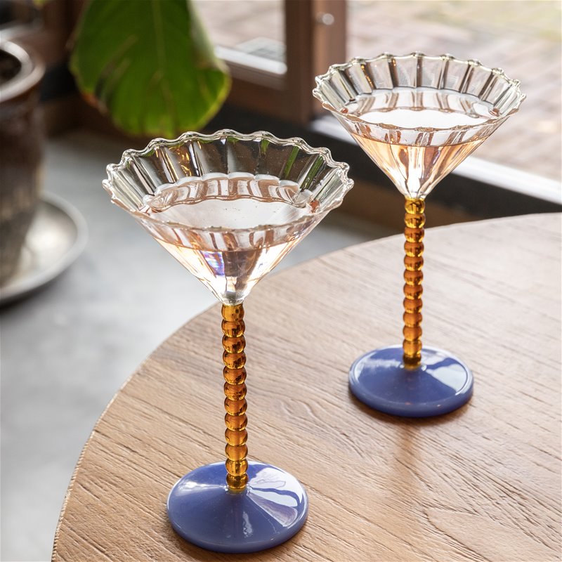 Copas Perle amber set de 2