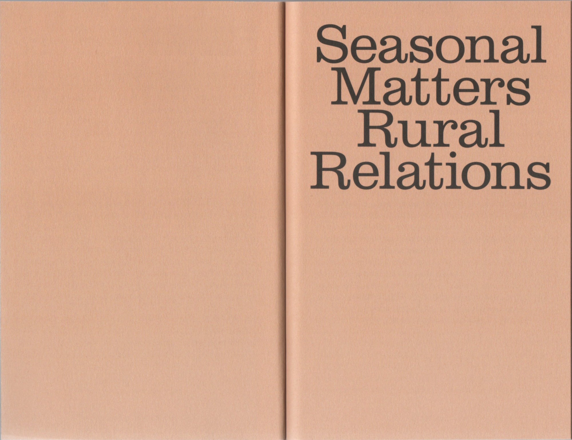 Seasonal Matters Rural Relations