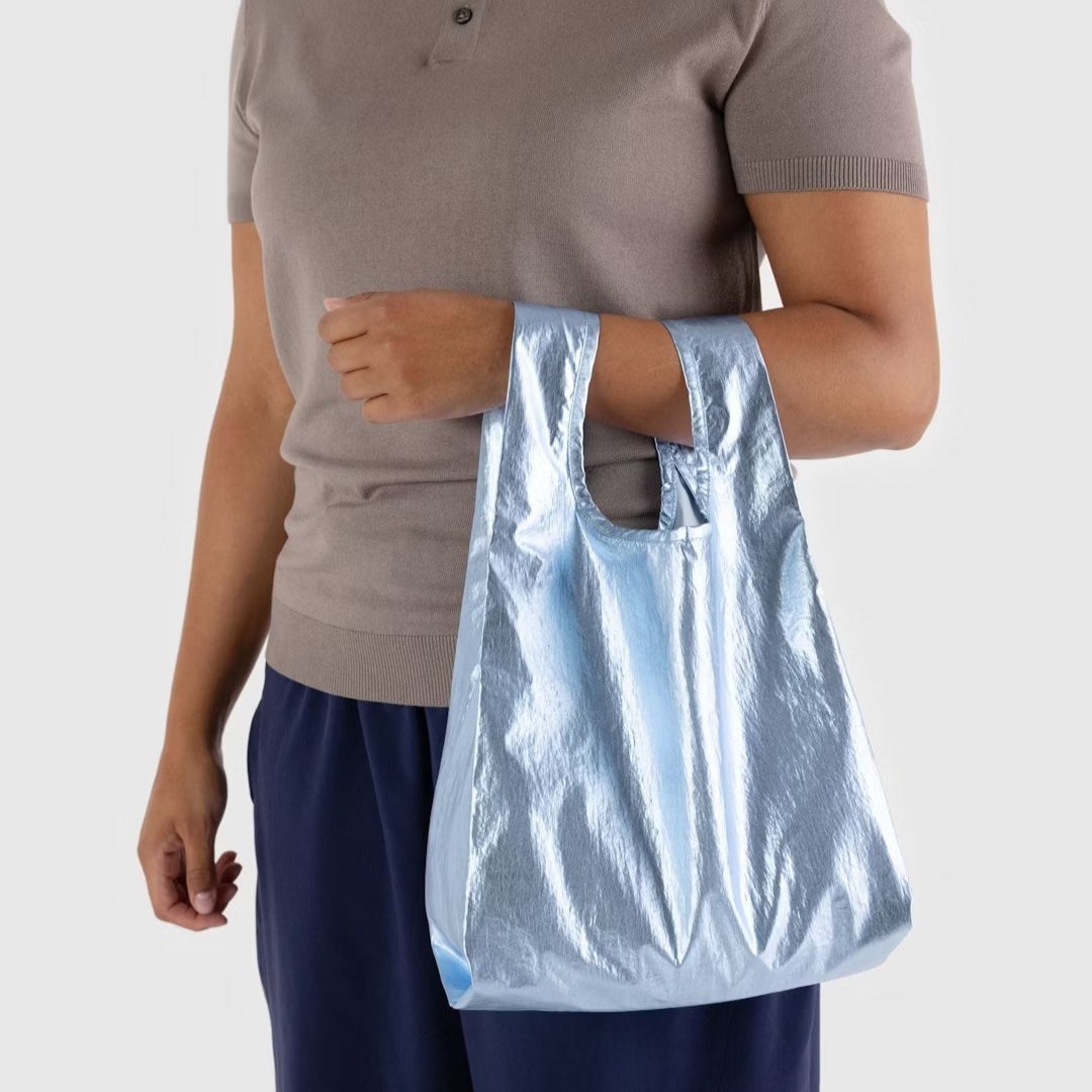 Bolsa Baby BAGGU - Metallic Light Blue