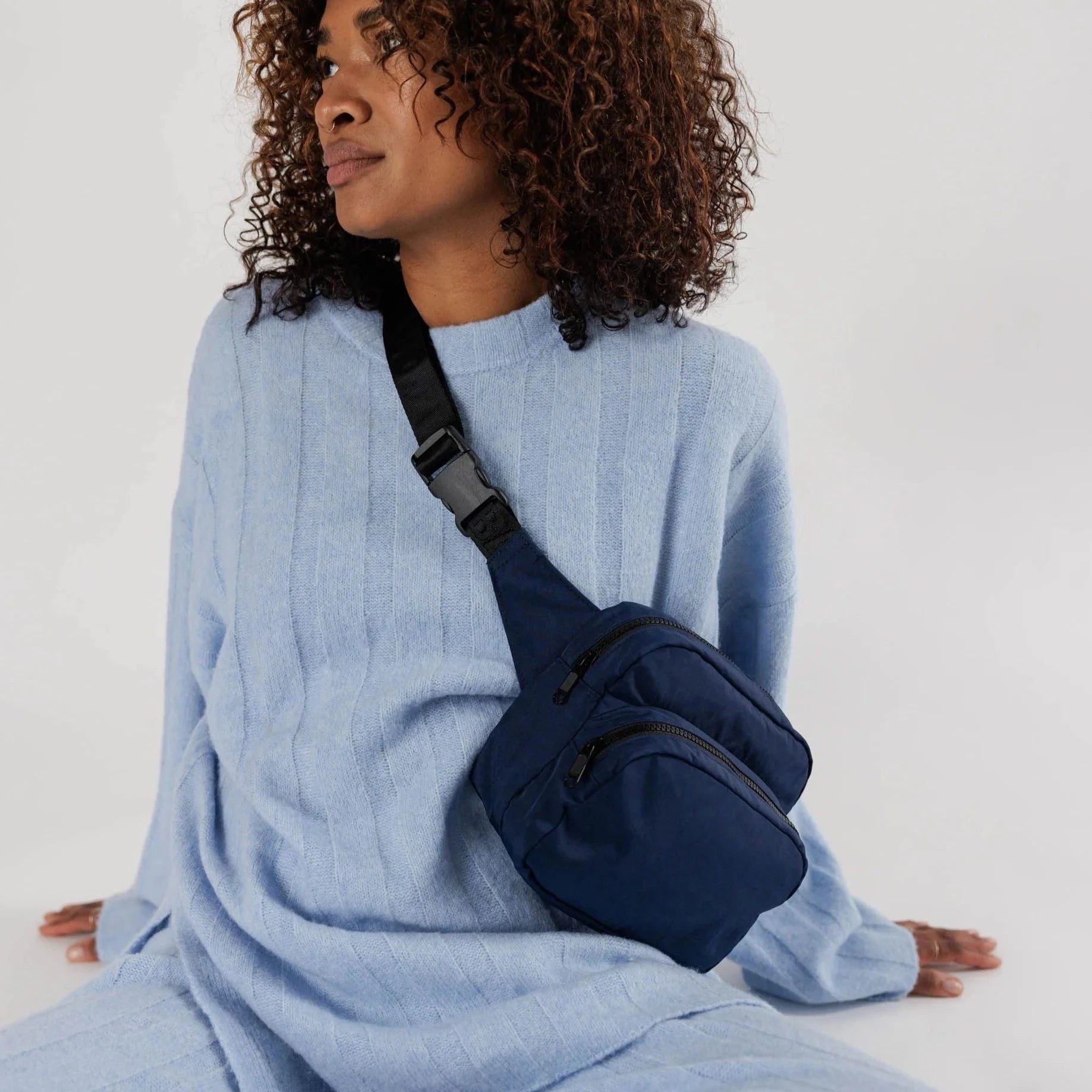 BAGGU Fanny Pack Waist Bag - Bluebell