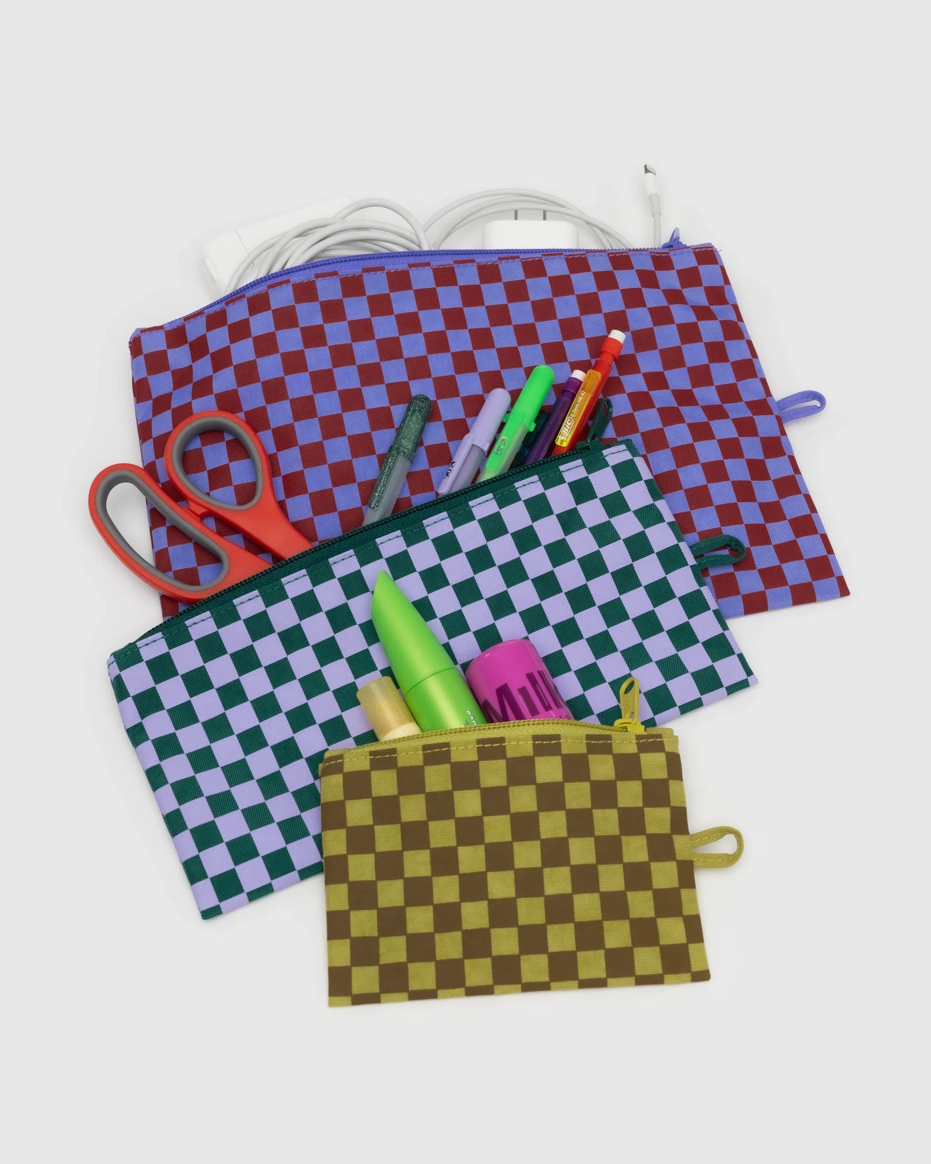 Set Estuches Flat Pouch - Jewel Checks