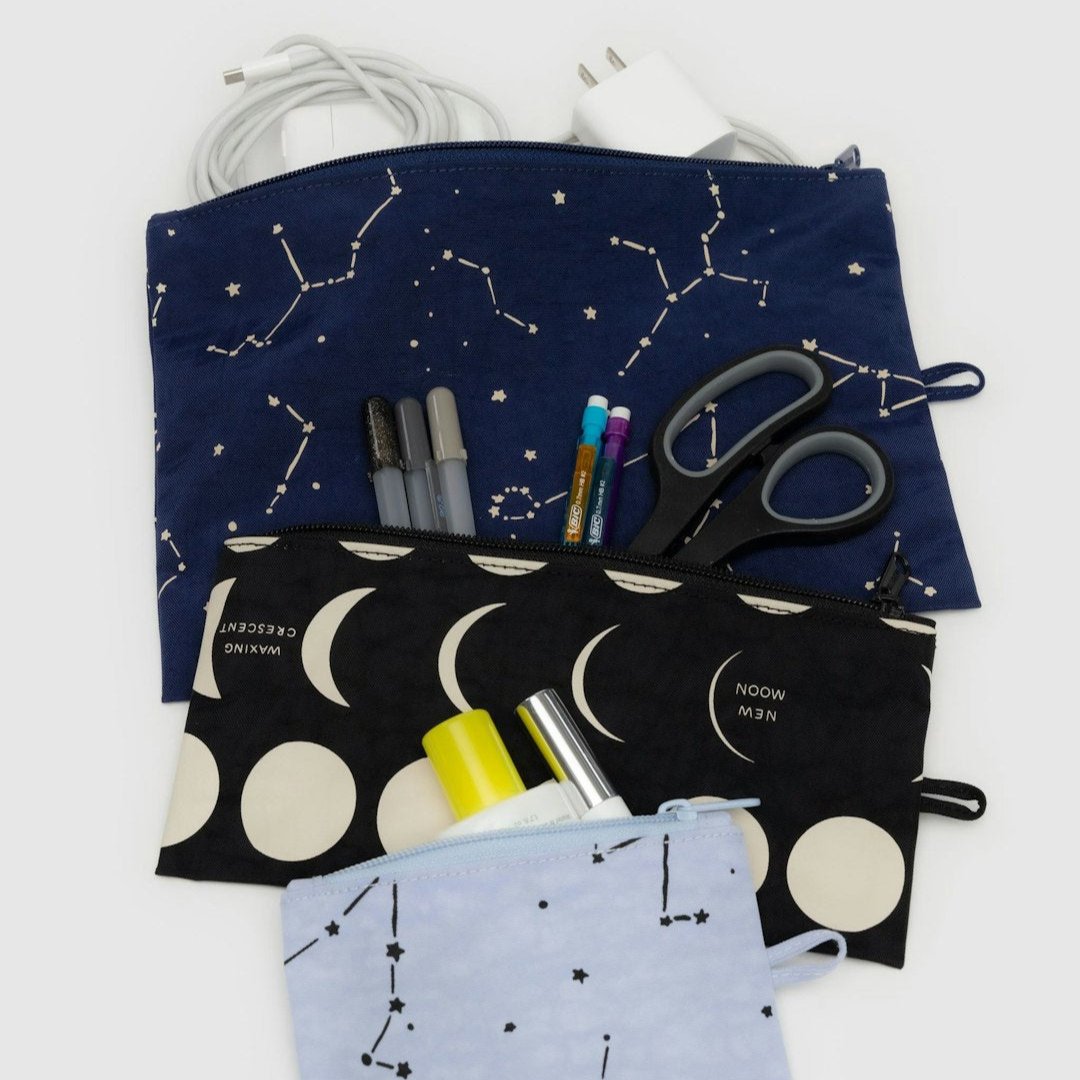 Set Estuches Flat Pouch - Night Sky