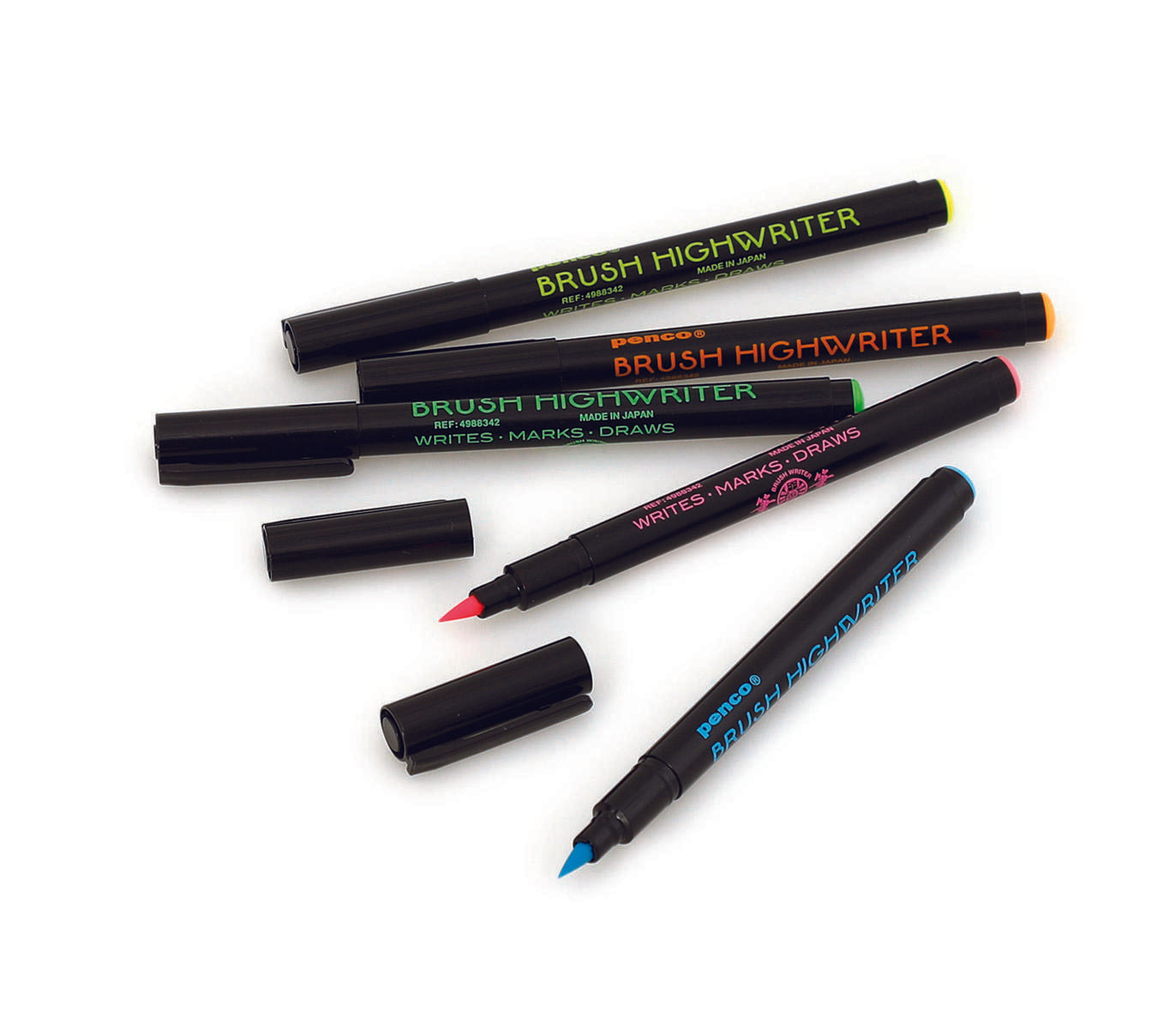 Set Rotuladores Pincel Highlighter Penco