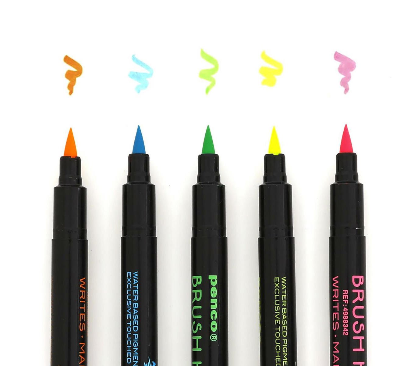 Set Rotuladores Pincel Highlighter Penco