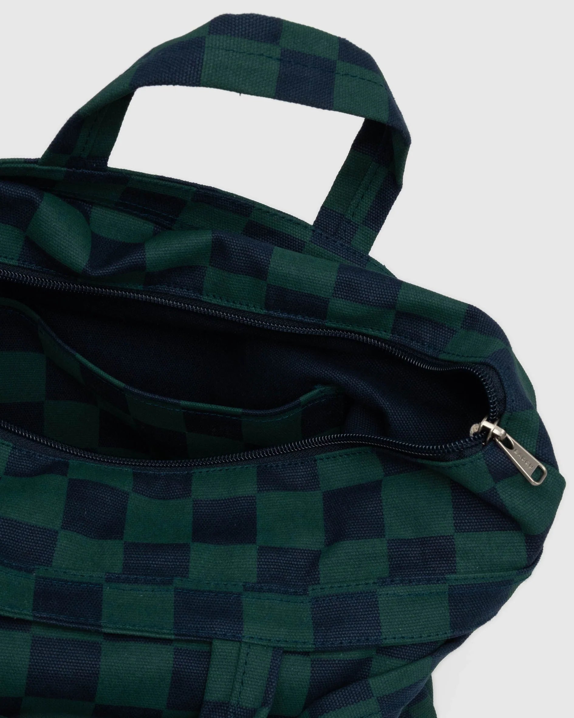 Bolso Horizontal Zip Duck BAGGU - Navy Green Check