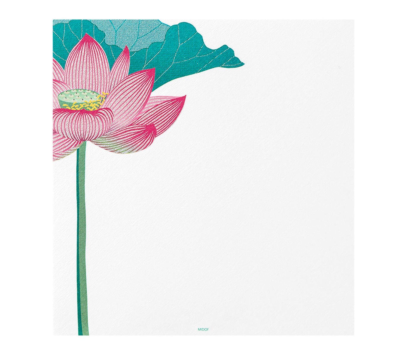 Letter Pad Silk-Printing Lotus