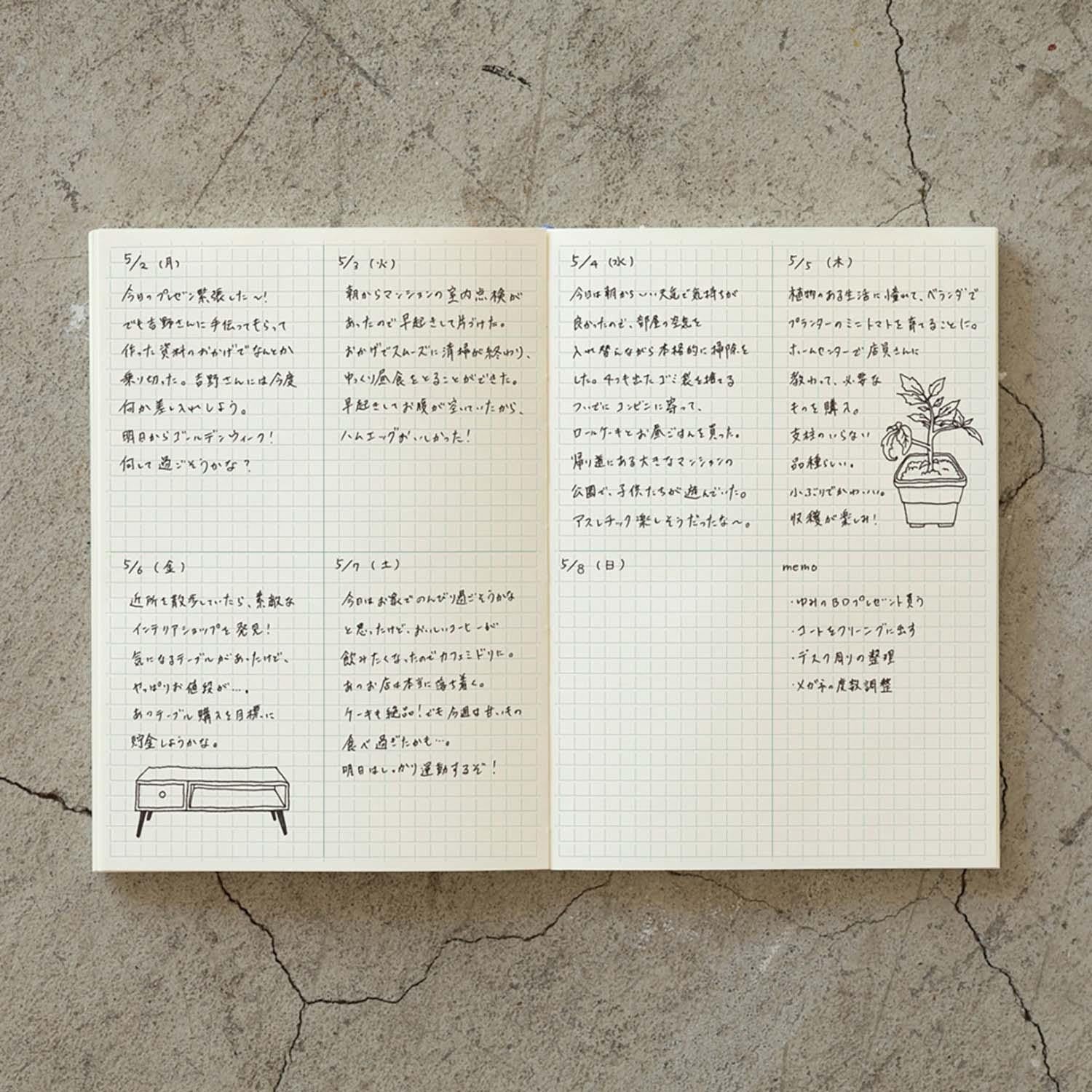 Midori Notebook Grid Block A5