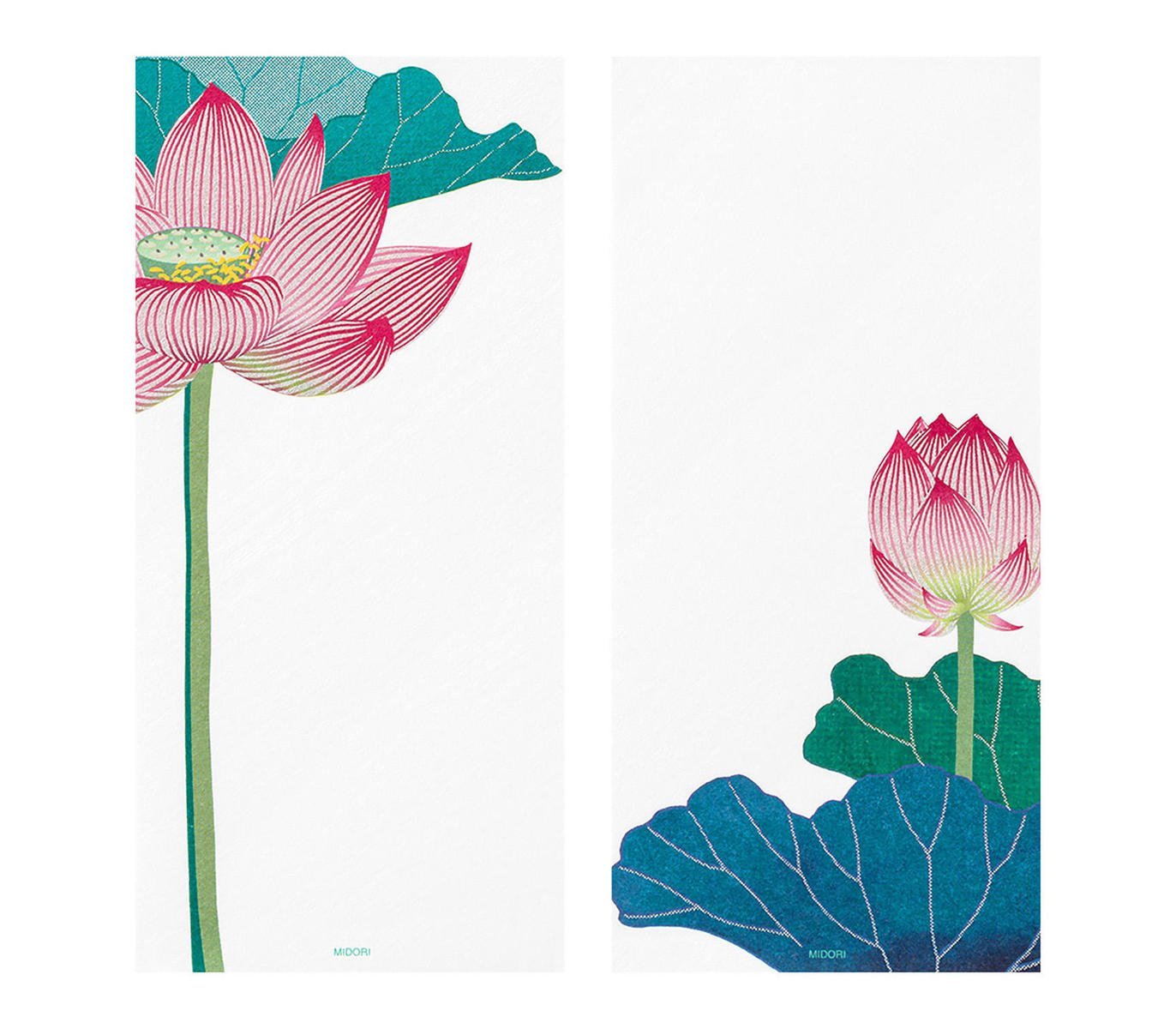 Message Letter Pad - Silk-Printing Lotus