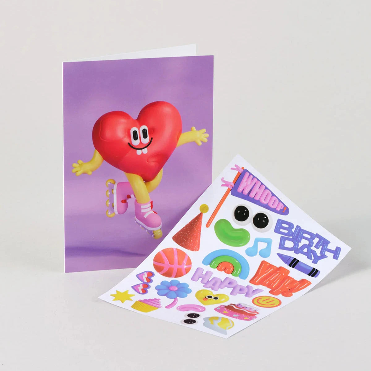 Tarjeta Heart con pegatinas