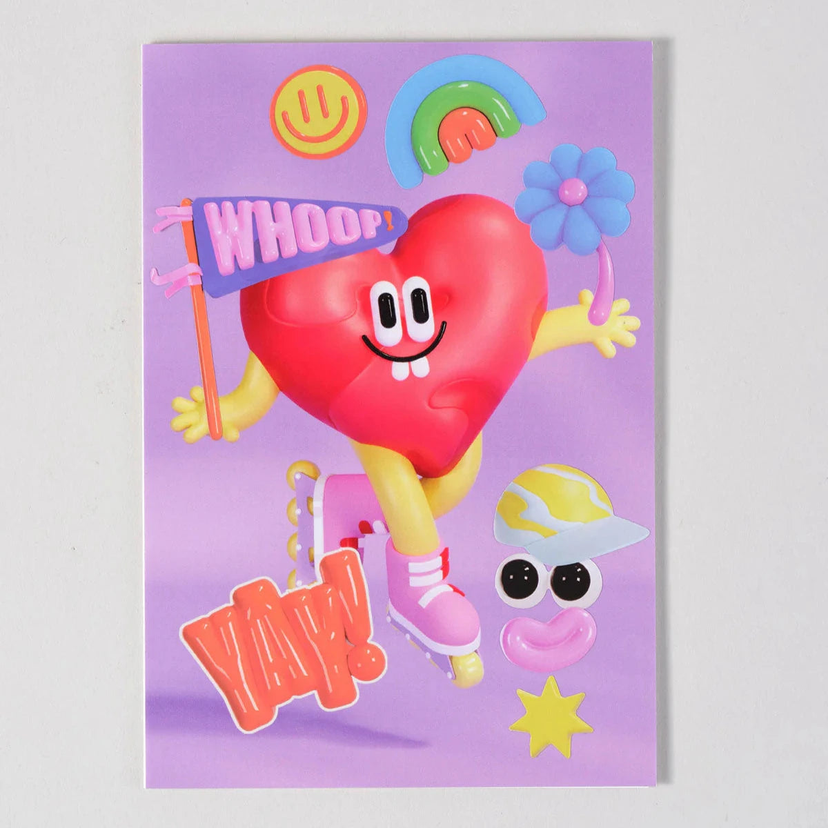 Tarjeta Heart con pegatinas