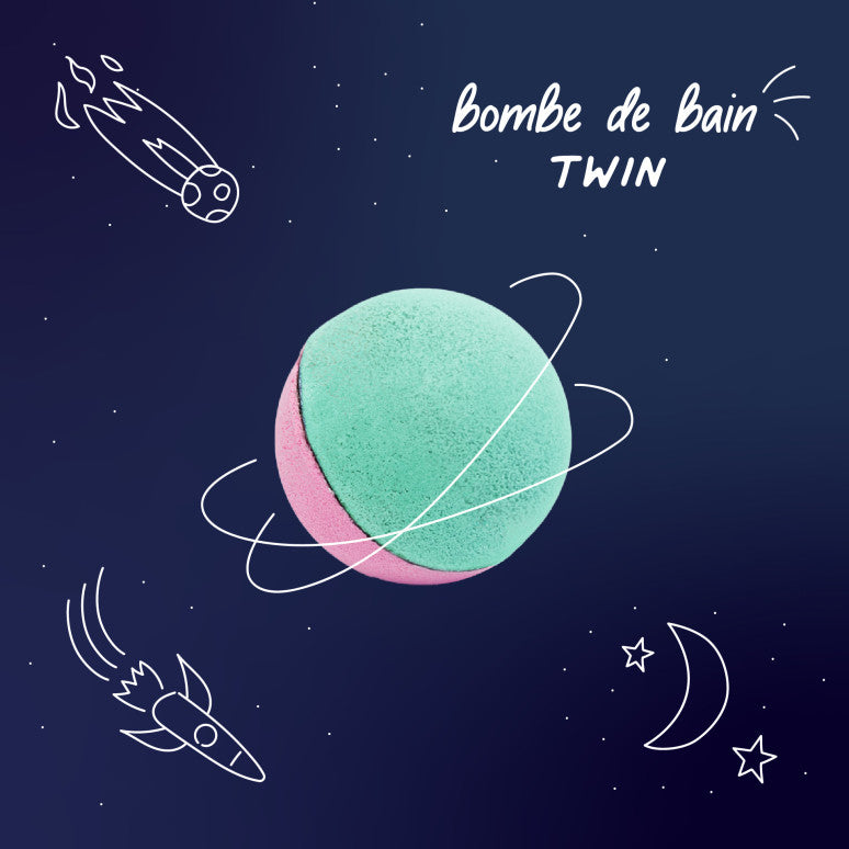 Twin Bath Bomb - Pink + Lagoon