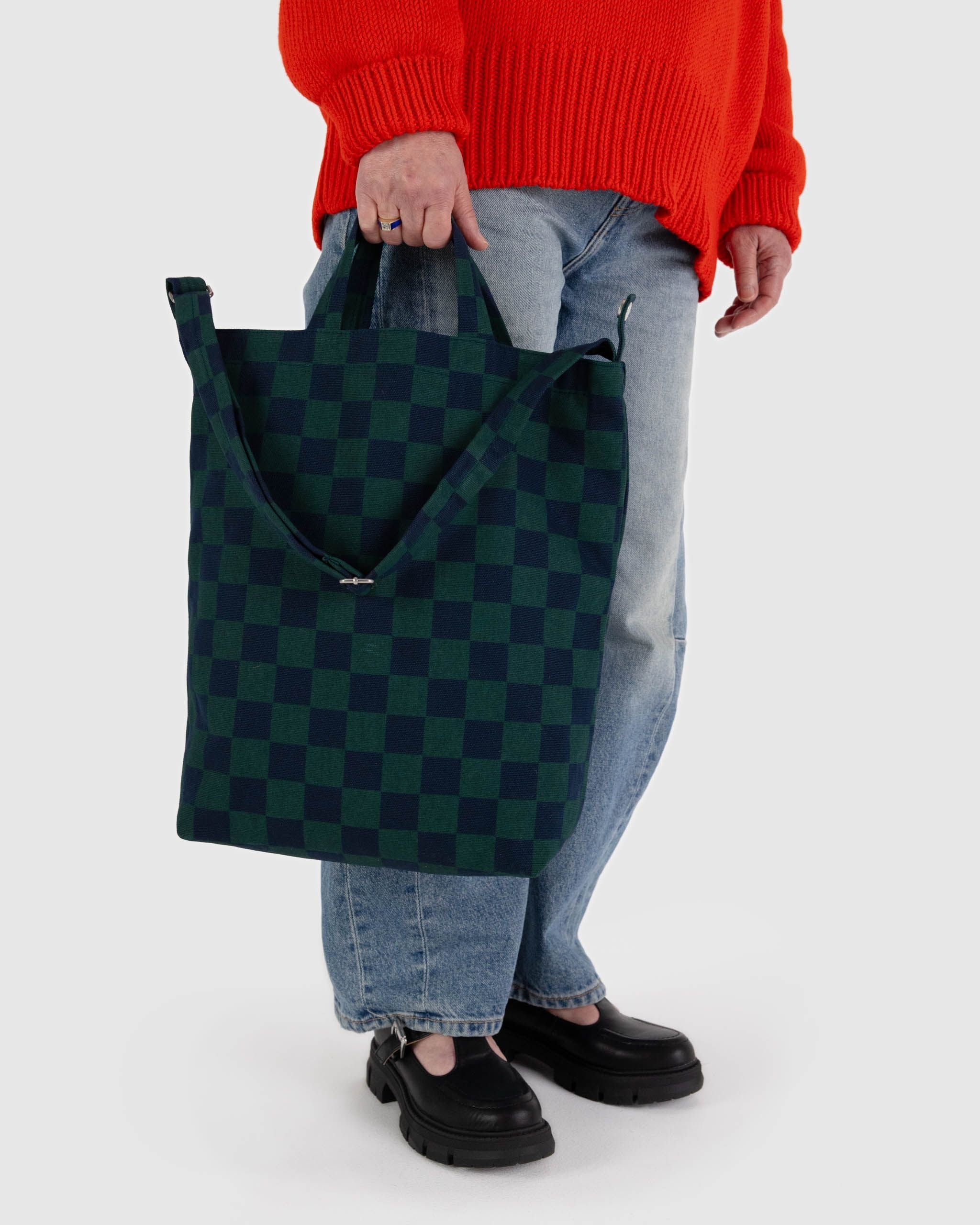 Bolso Zip Duck BAGGU - Navy Green Check