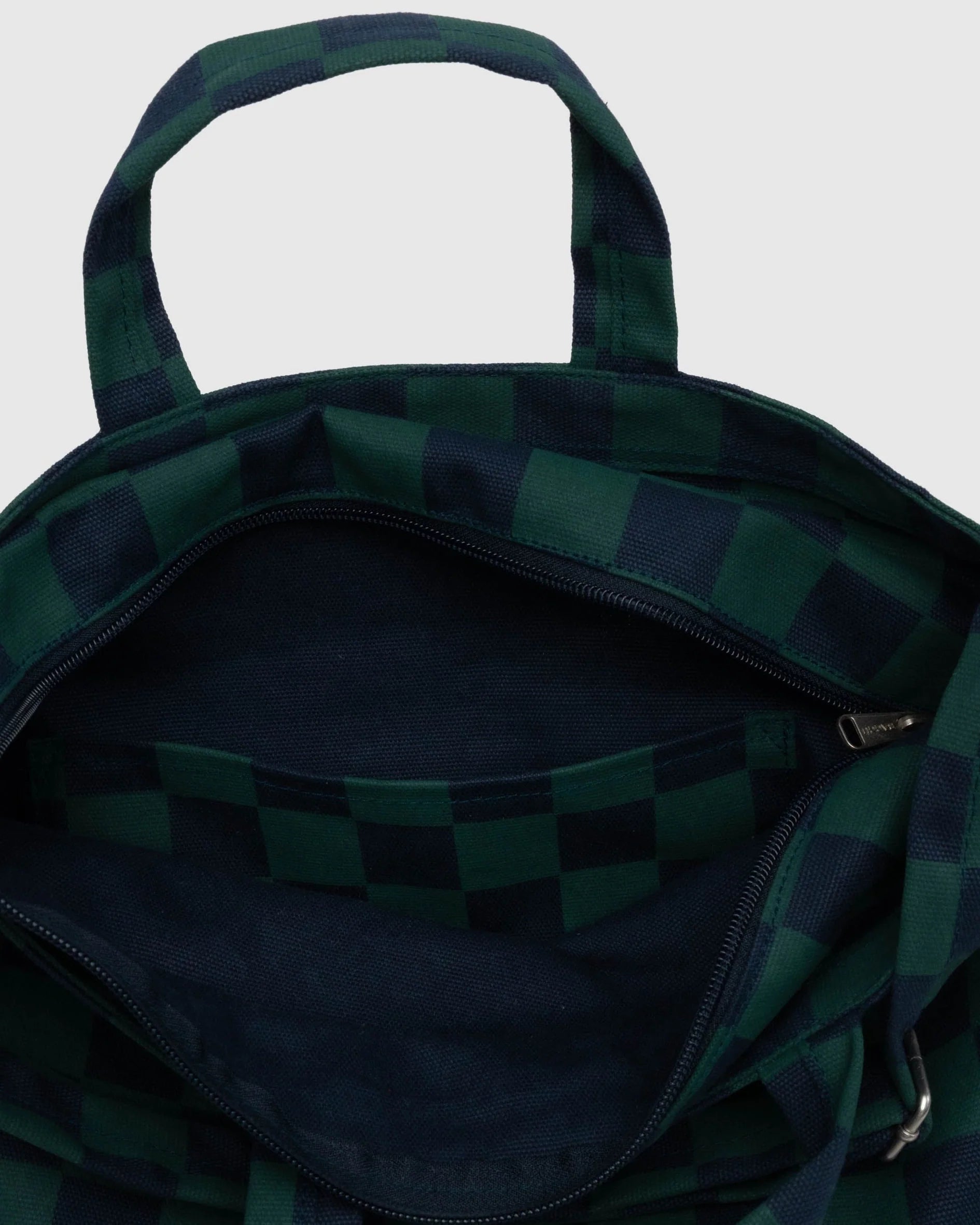 Bolso Zip Duck BAGGU - Navy Green Check